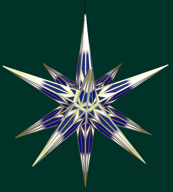 Weihnachtsstern Blau Weiß