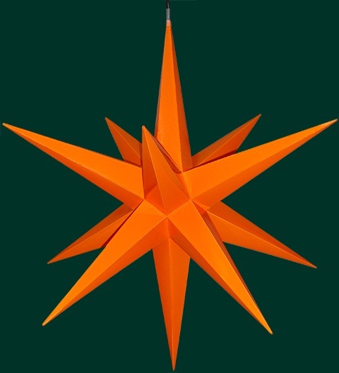 Weihnachtsstern Orange Einfarbig