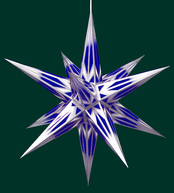 Weihnachtsstern Blau Weiß
